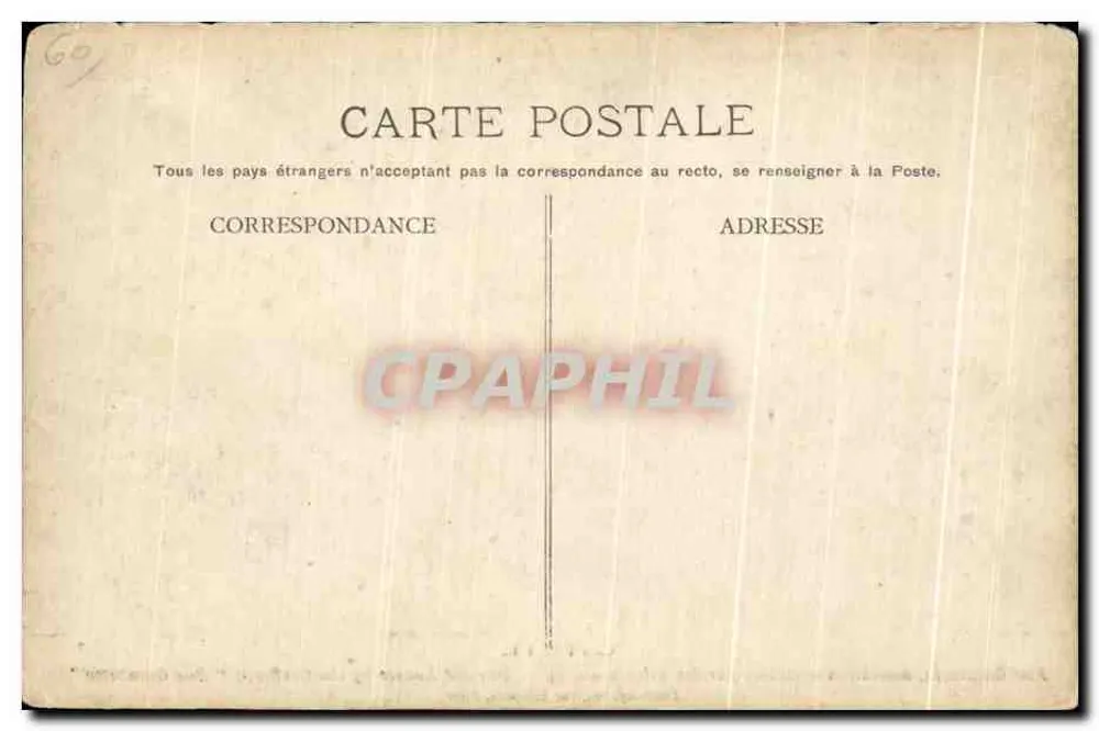 Creil — Rue Gambetta, Gebäude, die von den Deutschen in Brand gesteckt wurden — Timinsky, 104, rue Lafayette, Paris - Rückseite