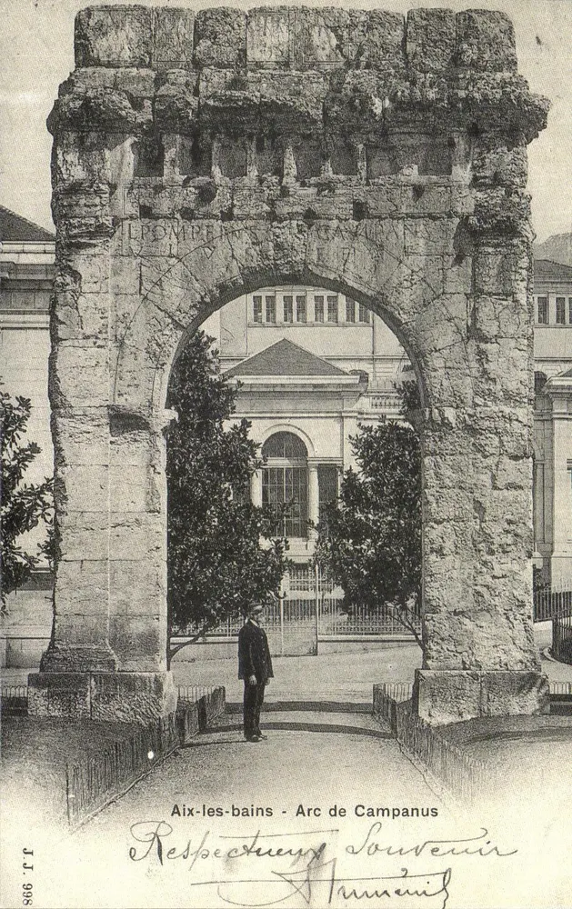 Aix-les-bains - Arc de Campanus — Souvenir — J.J. 998 - Frente