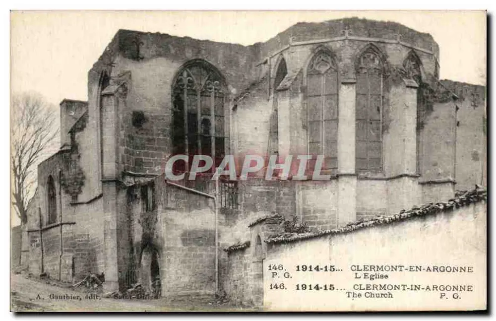 Clermont-en-Argonne — Die Kirche — A. Gauthier, Verlag n°146 - Vorderseite