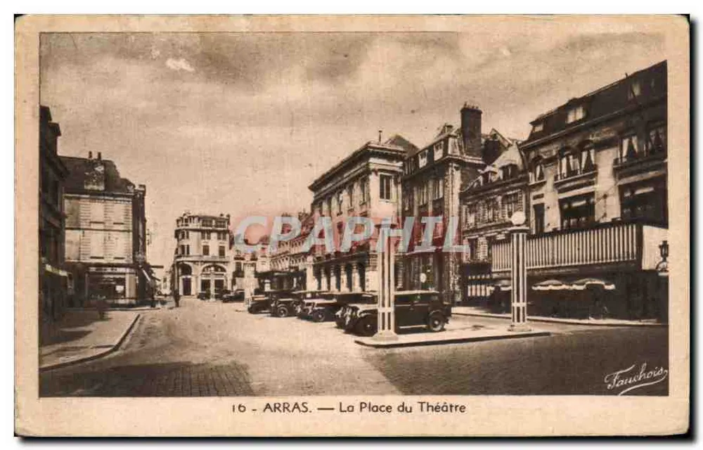 Arras — La Place du Théâtre — édition Fauchois - Frente