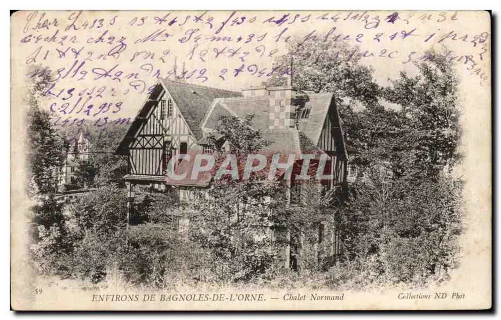 Arredores de Bagnoles-de-l'Orne — Chalet Normando — Coleções ND Phot - Frente