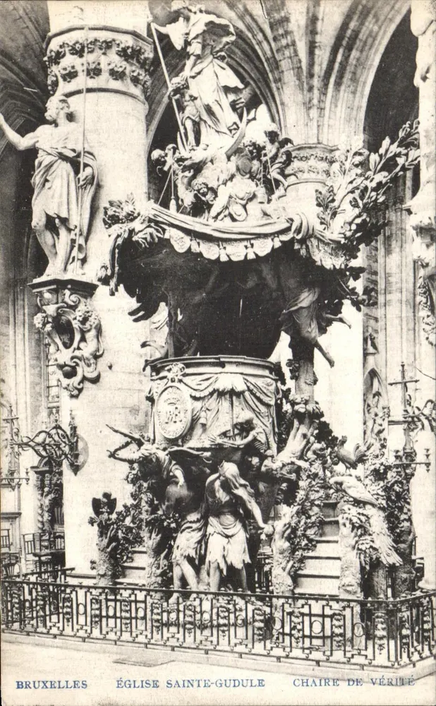 Brüssel — Die Kirche Saint-Gudule, Pulpit des Wahrheits — Verlag nicht sichtbar - Vorderseite