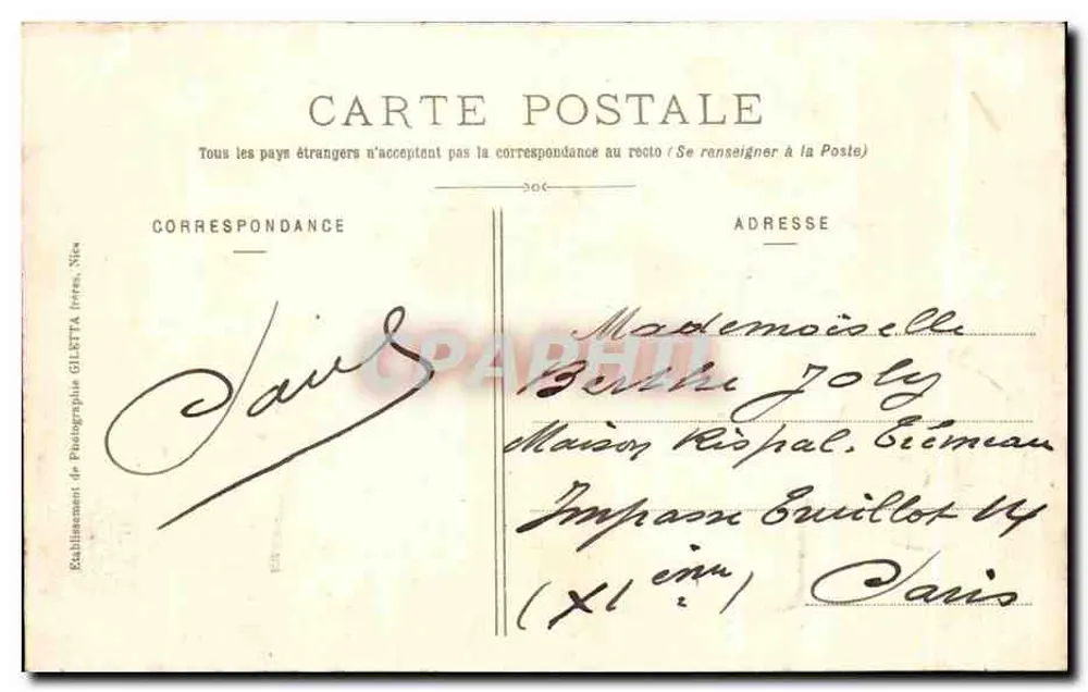 Lac du Bourget und Dent du Chat - Grand Port — Aix-les-Bains — Künstlerische Sammlung, Nr. 2260 - Rückseite