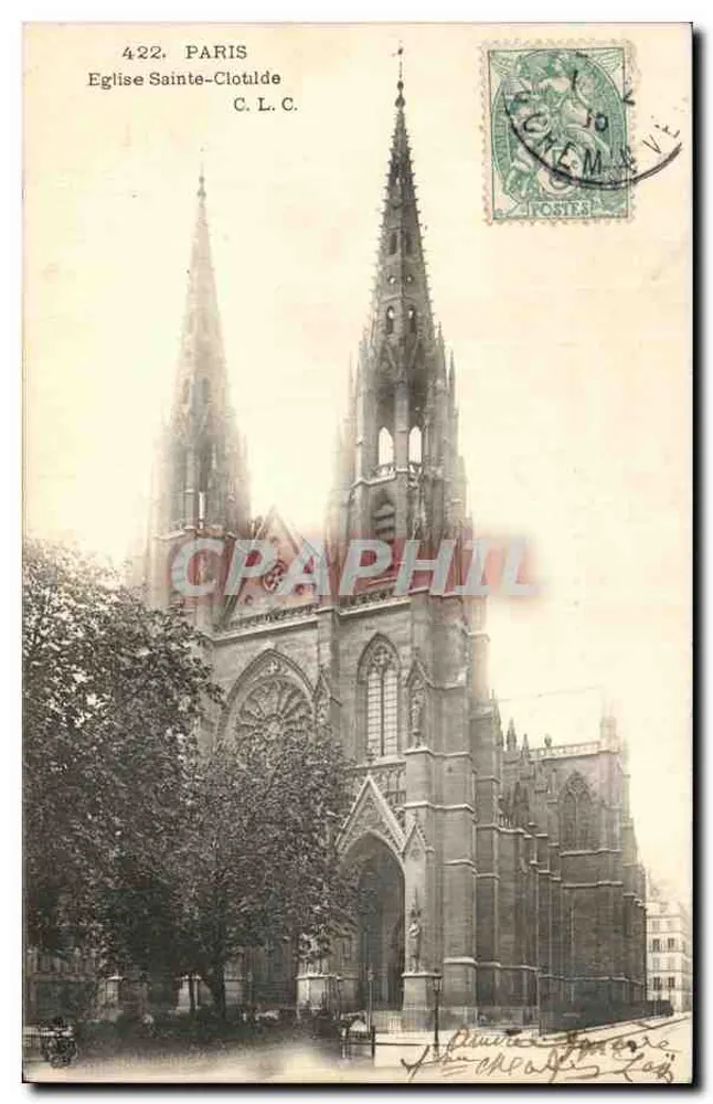 Igreja de Santa Clotilde — Paris — C. L. C. (n°422) - Frente