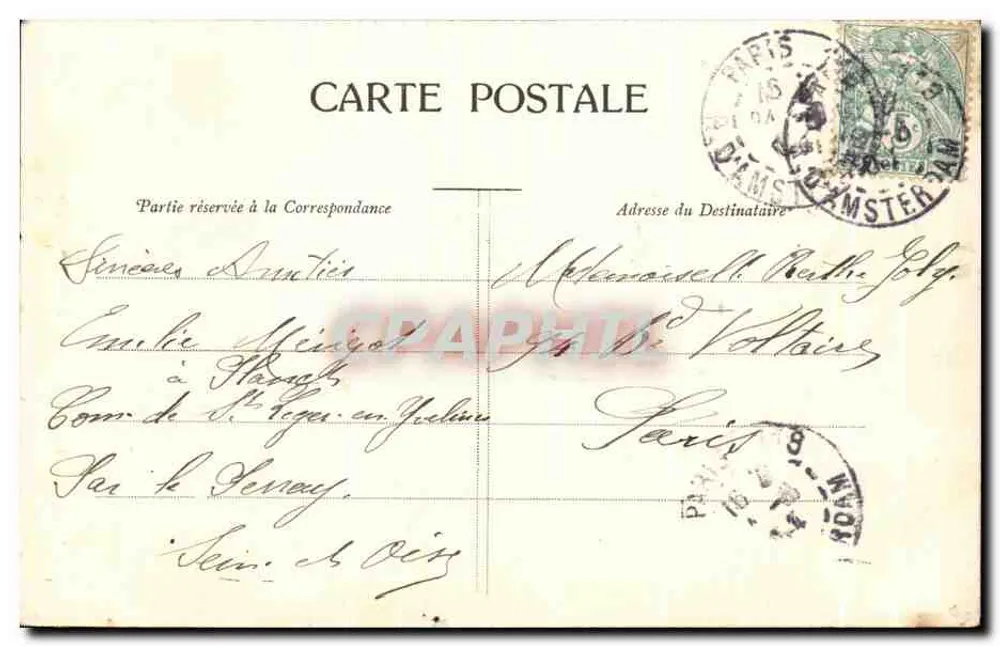 Paris - Igreja de São Ambrozio — G. I. n° 232 - Verso