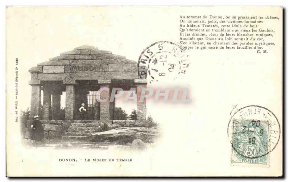 Donon - O Museu do Templo — editor Ad. Wotzak, n° 1648 - Frente
