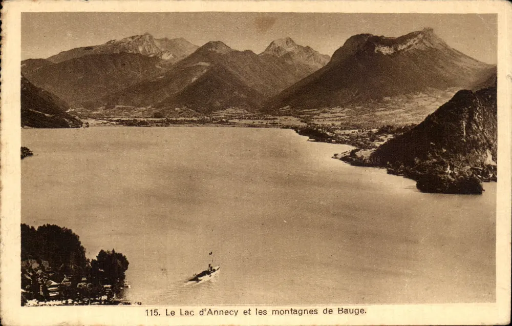 See Annecy und die Berge von Bauge — 115 — Verlag Pacalich, 1 rue Servient, Lyon - Vorderseite