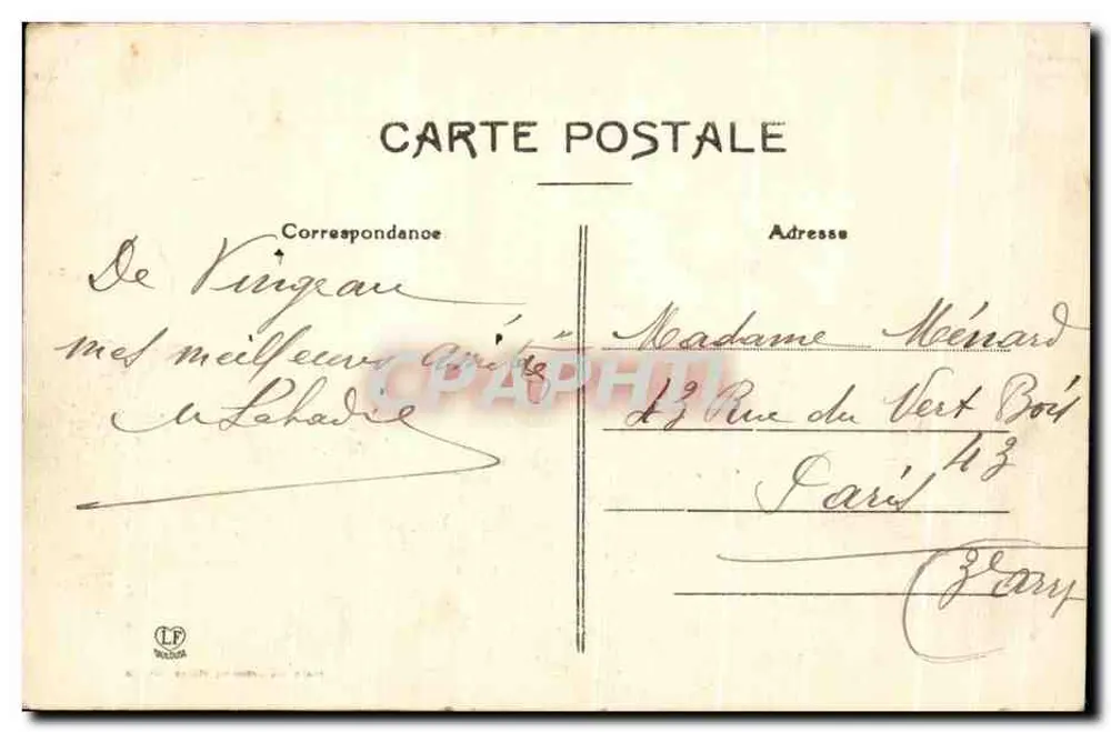 Die Corbières — Gorges du Verdouble zwischen Tautavel und Vingrau — Verlag P. Lefebvre, Nr. 1054 - Rückseite