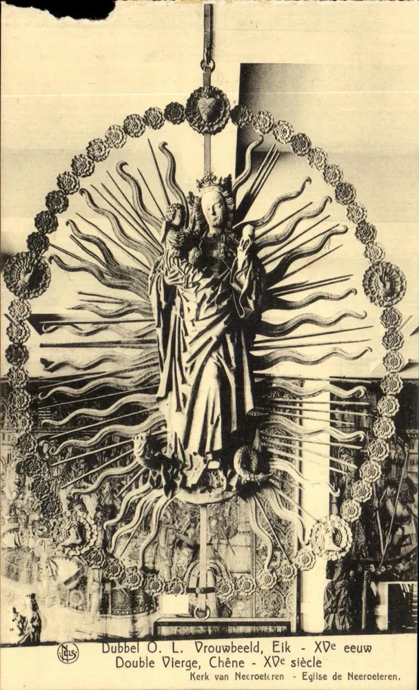 Estátua da Virgem com dois rostos - Igreja de Neeroeteren - Século XVII - Frente