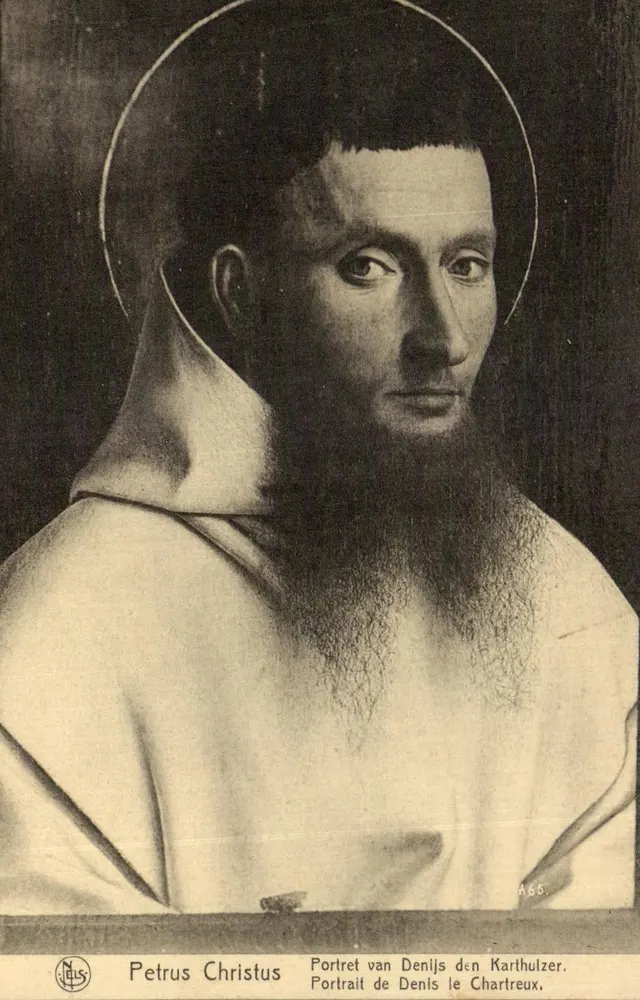Porträt von Denis le Chartreux — Gemälde zugeschrieben Petrus Christus — Verlag N. JELS, n° A66 - Vorderseite
