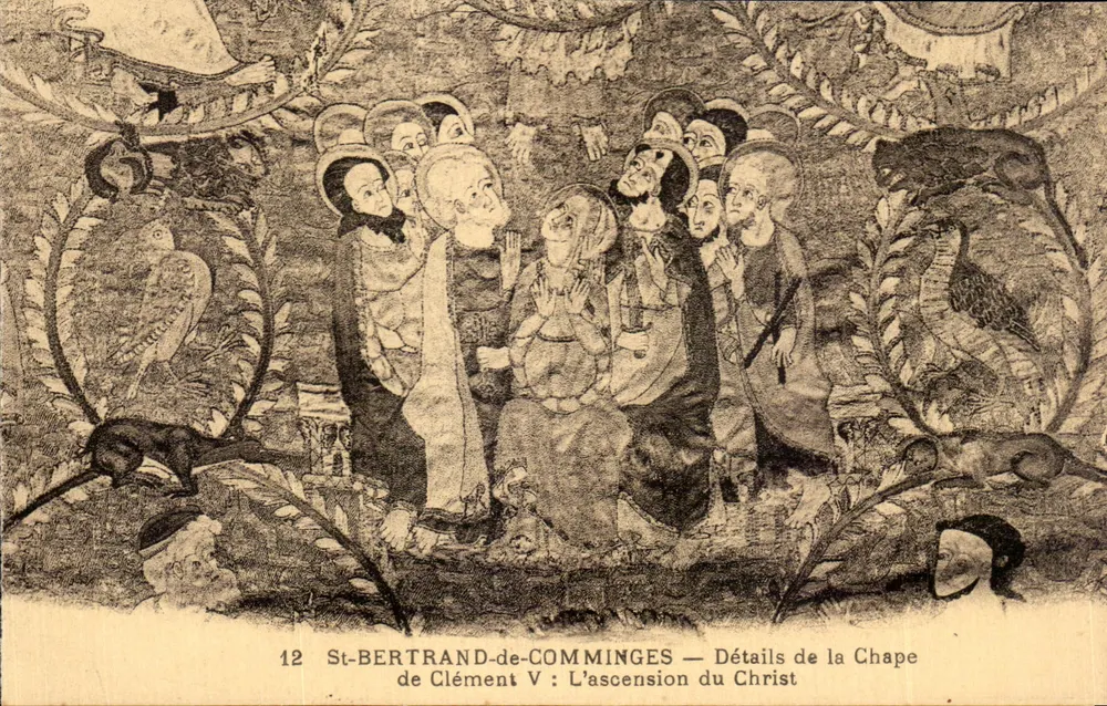St-Bertrand-de-Comminges — Details der Chape von Clement V: Die Auferstehung Christi - Vorderseite