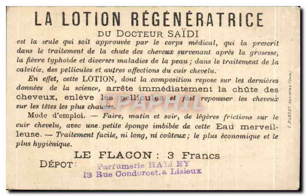 Sculpteur — Regenerierende Lotion des Dr. Saïdi — Die Skulptur - Rückseite