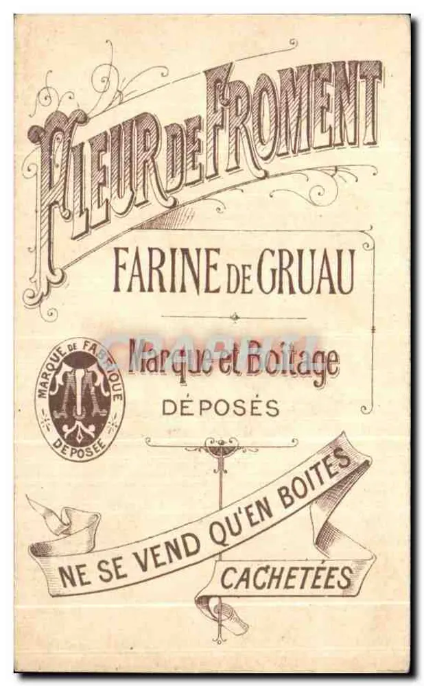 Fleur de Froment — Mehl aus Gruau — Verlag Touhoure, Paris - Rückseite