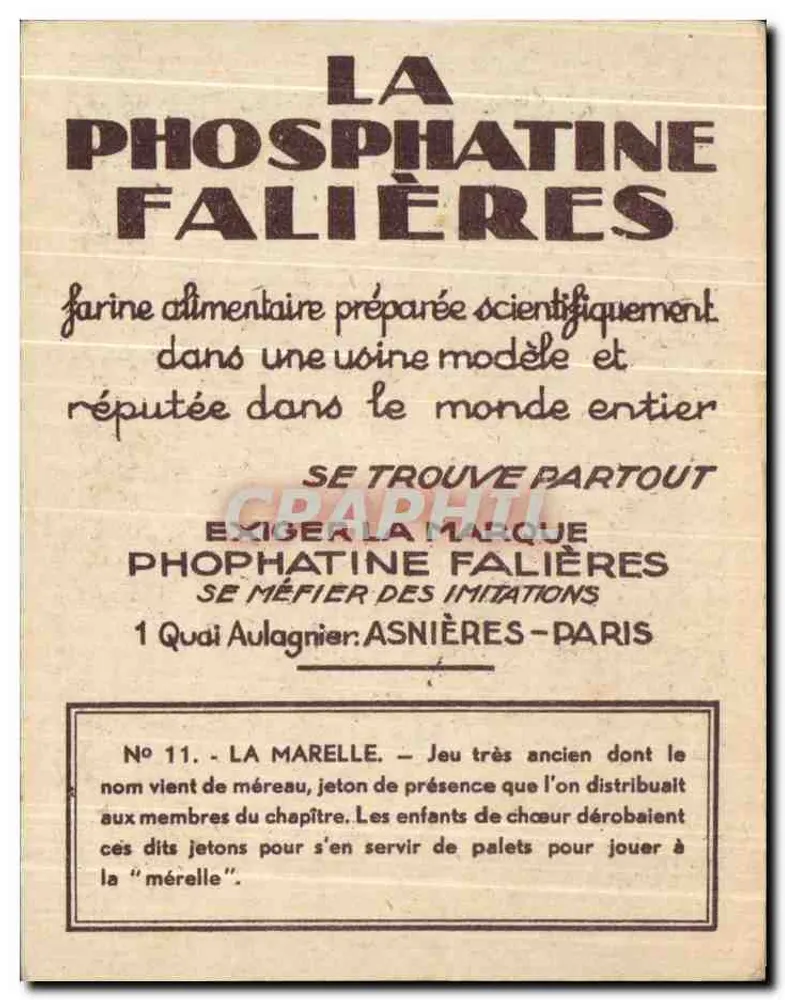 La Marelle — traditionelles Spiel — Atelier louis chambrérent paris n°11 - Rückseite