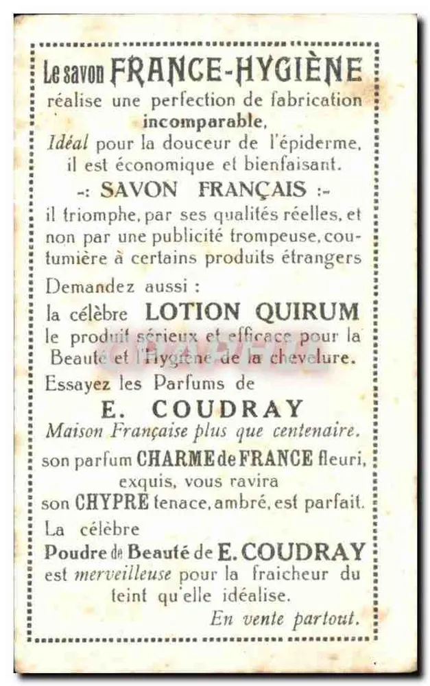 Mouton — Interpretationen für einfaches Zeichnen — Savon France Hygiène - Rückseite