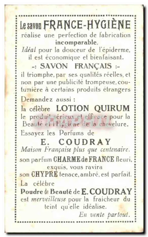 Kinder — Zeichnungen für einfache Zeichnerinterpretationen — Methode V. Jacquot und P. Ravoux, gespendet von Savon France-Hygiène - Rückseite