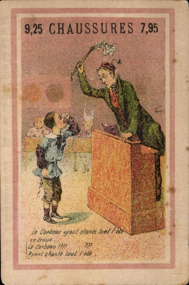 Der Corbeau, der den ganzen Sommer sang — Schuhmacherwerkstatt, 2 rue de Rémusat - Vorderseite