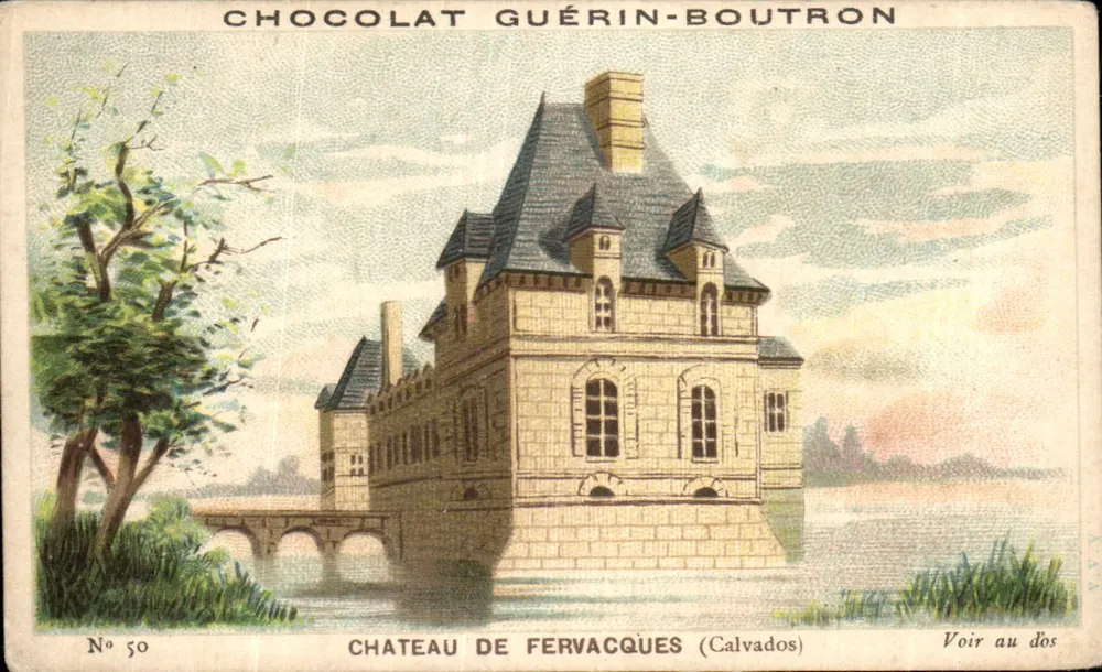 Schloss Fervacques (Calvados) — Chocolat Guérin-Boutron, n° 50 - Vorderseite