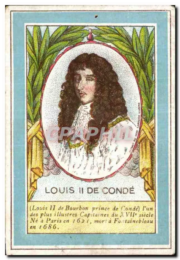 Louis II de Condé — prins van Condé, kapitein van de 17e eeuw — Chocolat Cardon - Voorkant
