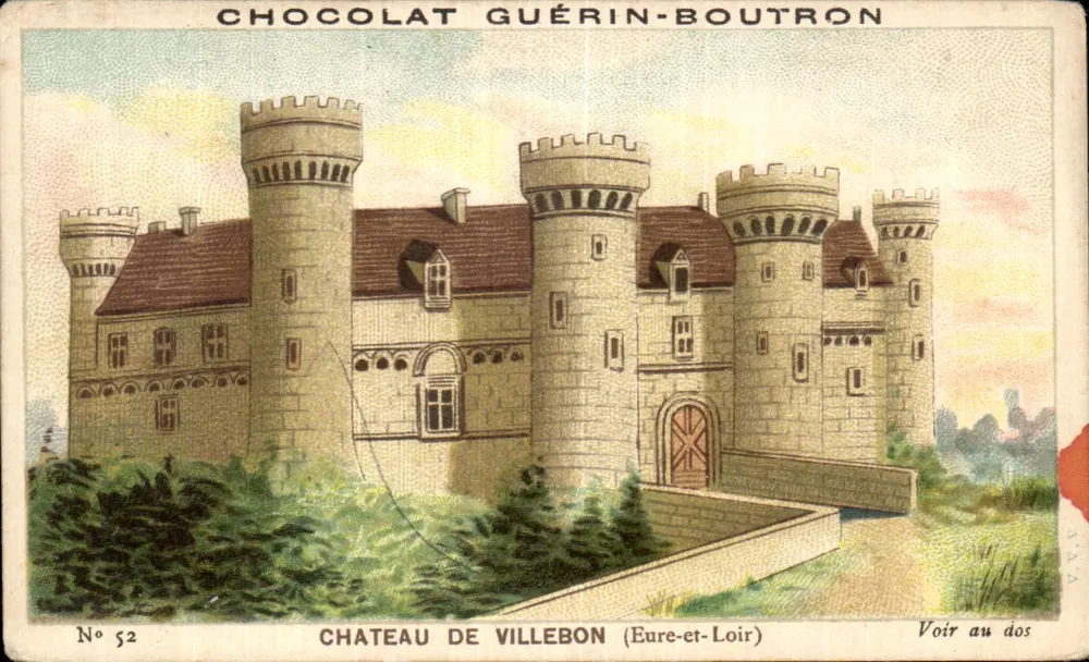 Schloss Villebon — Eure-et-Loir — Chocolat Guérin-Boutron, n° 52 - Vorderseite