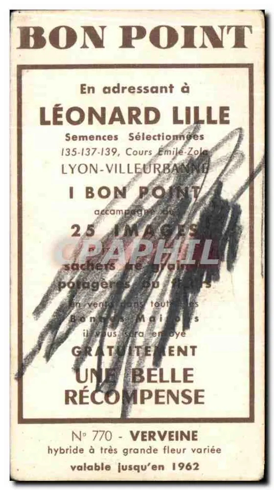 Flores de primavera — promoção de sementes — Léonard Lille - Verso