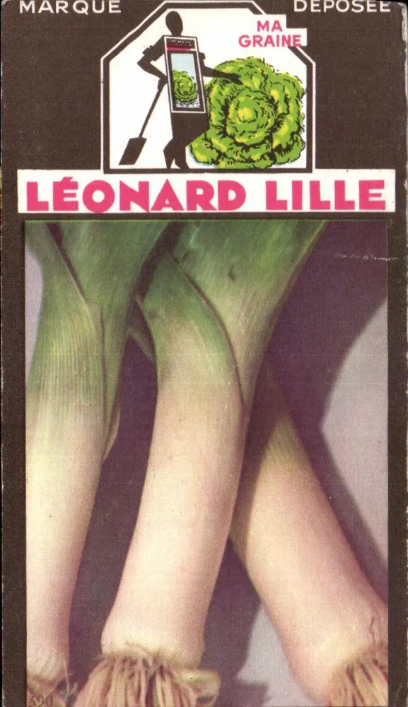 Poireau monstrueux de Carentan — semence sélectionnée — éditeur LÉONARD LILLE, n°390 - Frente