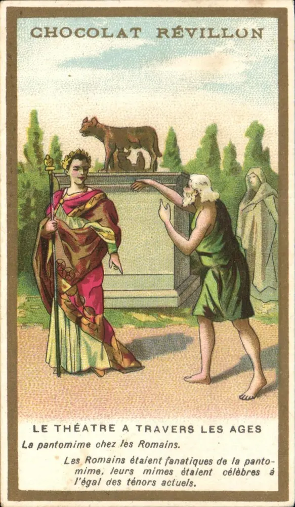 Theater durch die Jahrhunderte — Die Römer und die Pantomime — Chocolat Révillon - Vorderseite