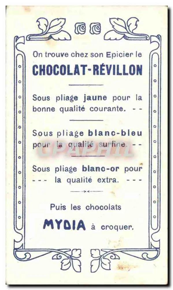Theater durch die Jahrhunderte — Die Römer und die Pantomime — Chocolat Révillon - Rückseite