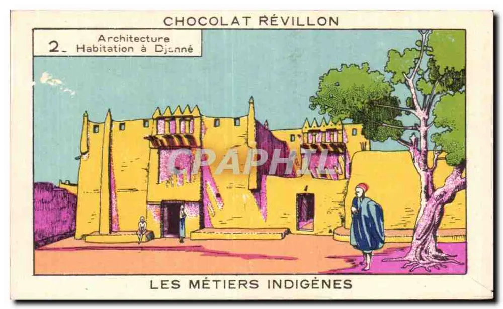 Architectuur in Djenné — Woning in Djenné — Chocolat Révillon, serie 2 - Voorkant