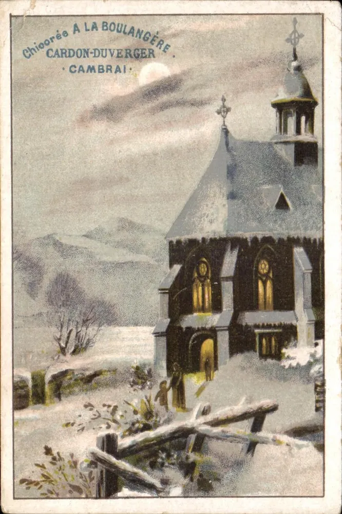 Schneegestaltete Kirche — Winterlandschaft — Verlag CARDON-DUVERGER, CAMBRAI - Vorderseite
