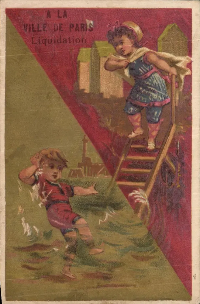 In der Stadt Paris — Verkauf mit Rabatt — Bouillon-Rivoyre, Imp. 10, Quai du Louvre - Vorderseite