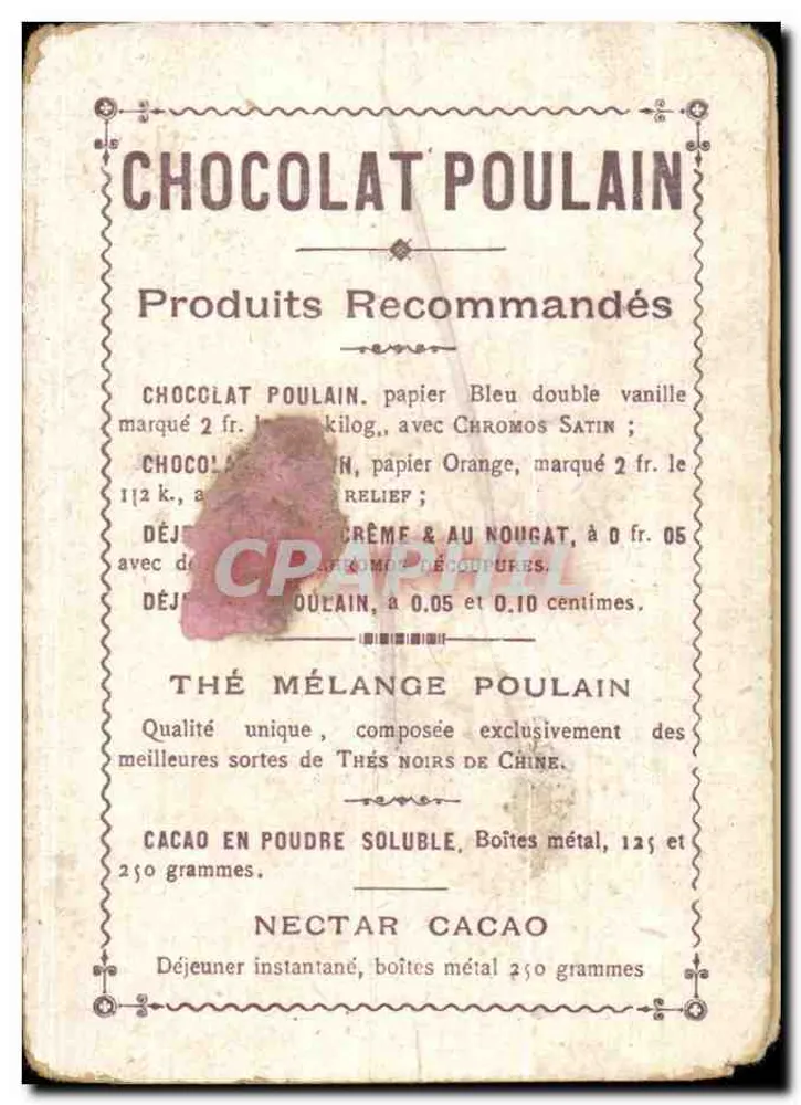 Marsch der Soldaten — militärische Szene — Chocolat Poulain, Nr. 10 - Rückseite