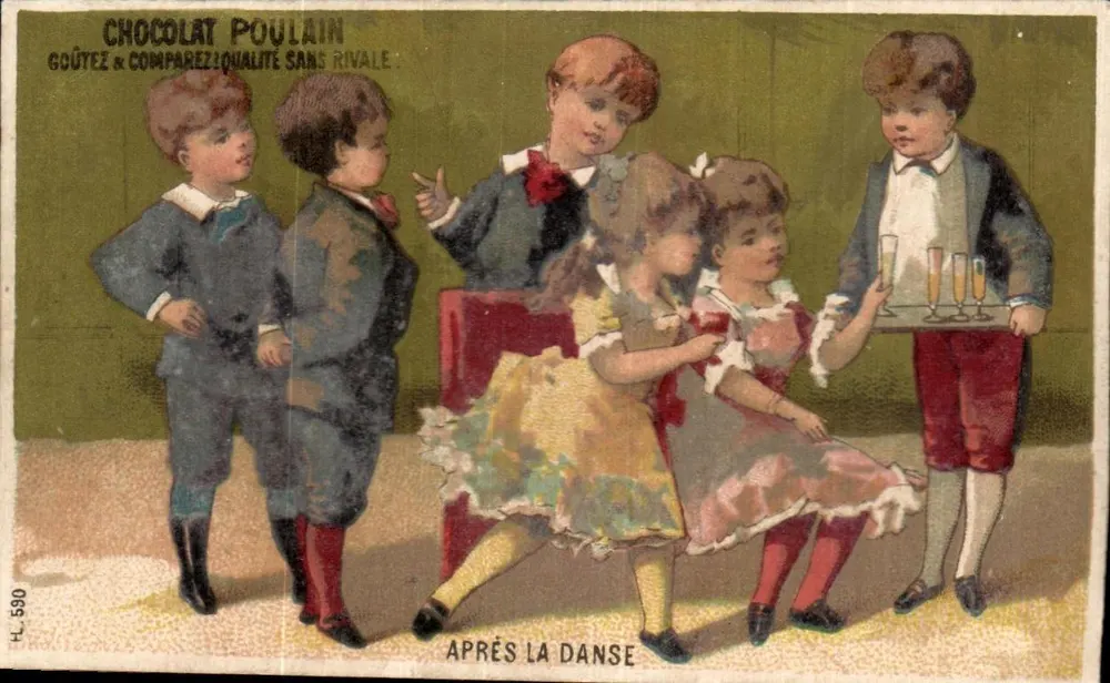 Kinder nach dem Tanz — Chocolat Poulain — H.L. 590 - Vorderseite