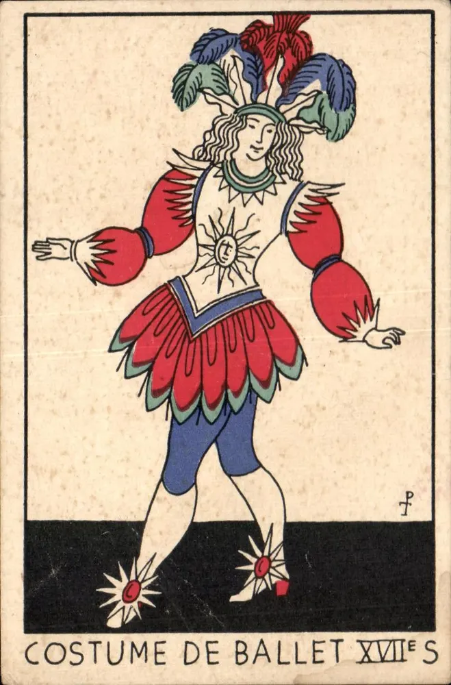 Ballett-Kostüm 17. Jahrhundert — Illustration — Verlag nicht sichtbar - Vorderseite