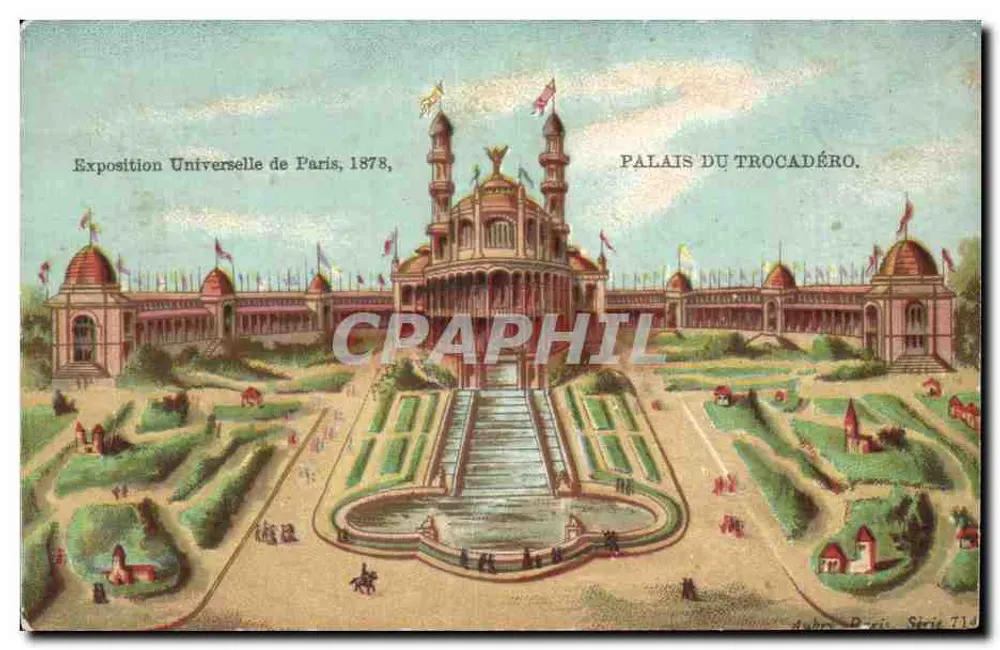 Palais du Trocadéro — Exposition Universelle de Paris, 1878 — éditeur Aubry, Paris, Série 714 - Vorderseite
