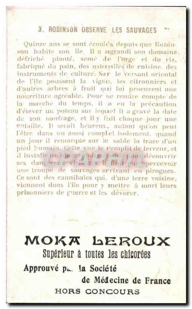 Robinson observe les sauvages — Série 3 — Moka Leroux - Verso