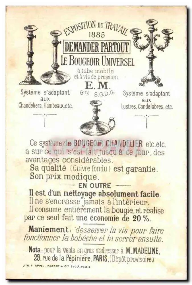 Szene mit Fußjägern — Soldaten und Hund — Lithografie von F. Appel, 17 rue du Delta, Paris - Rückseite