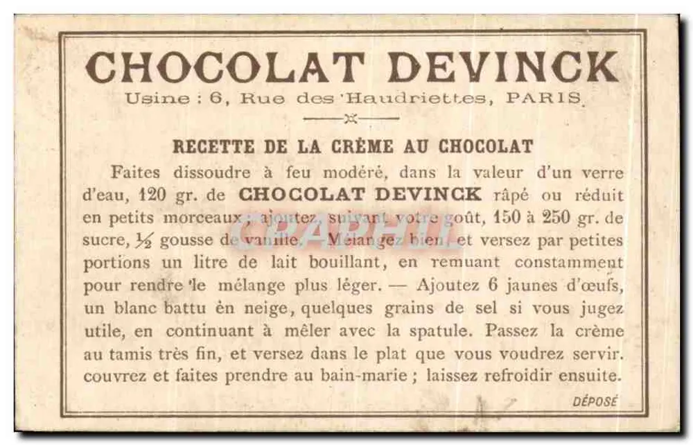 Morte de Joana d'Arc — 30 de Maio de 1431 — Chocolat Devinck N°12 - Verso