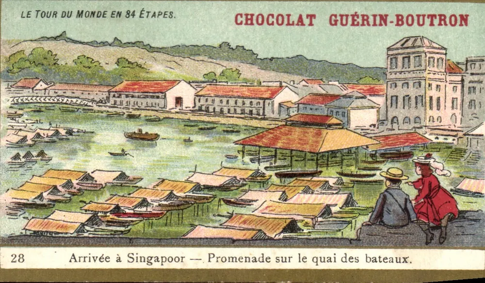 Ankunft in Singapur — Spaziergang am Bootshafen — Chocolat Guérin-Boutron - Vorderseite