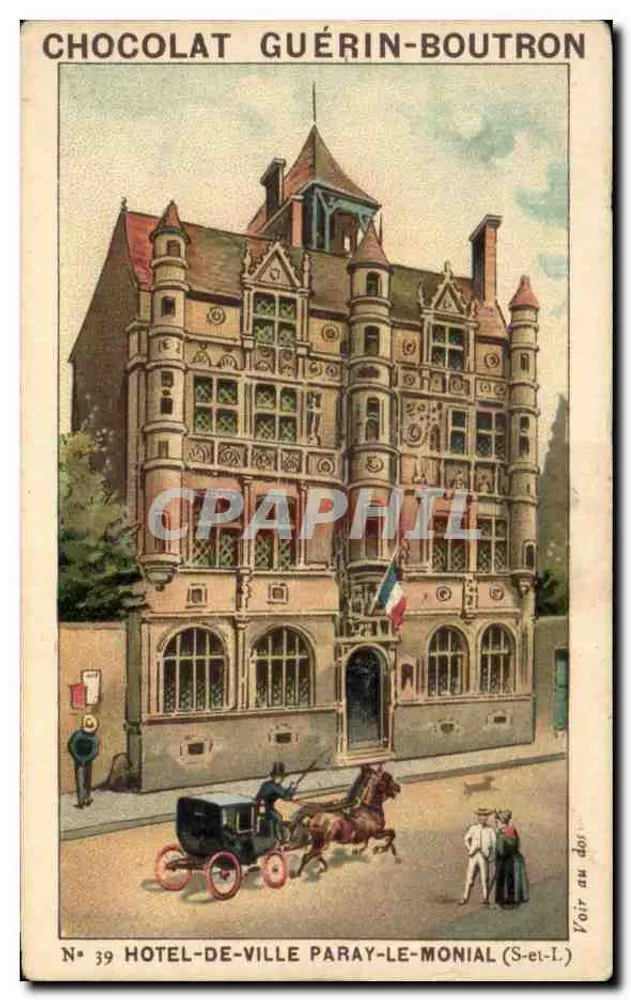 Hôtel-de-Ville de Paray-le-Monial — Renaissance-Stil — Chocolat Guérin-Boutron, N° 39 - Vorderseite
