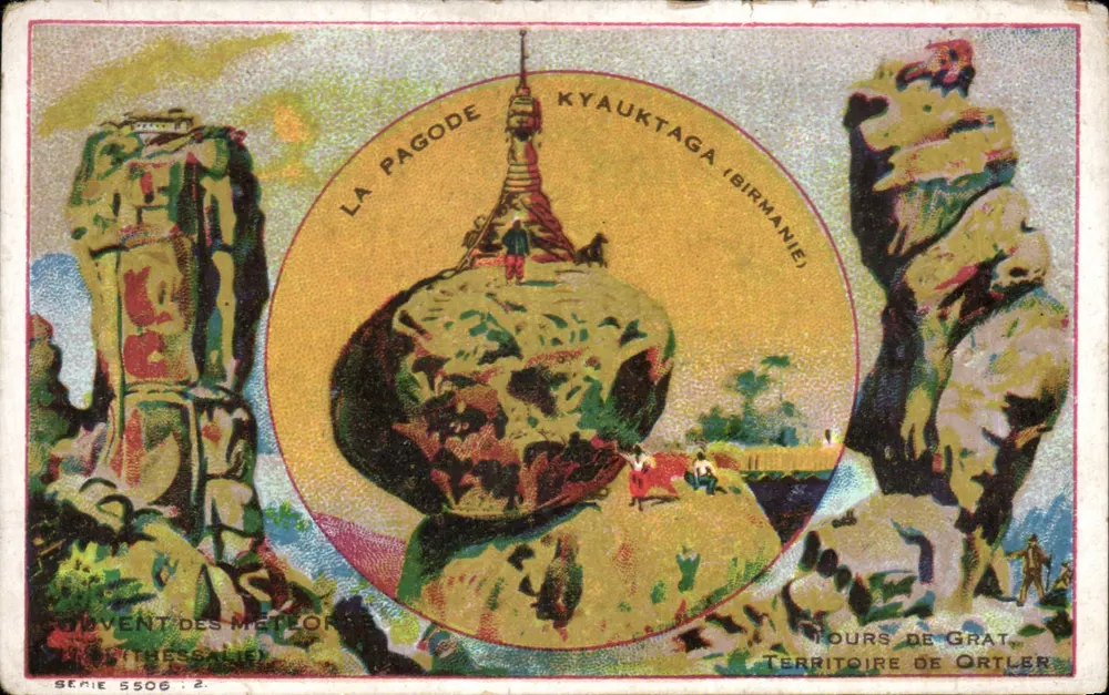 A Pagode Kyauktaga (Birmania) — Muitas vezes dos Meteoros — Torres de Grat, Território de Ortler, Série 5506.2 - Frente