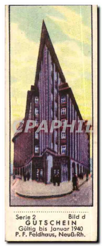 Chilehaus — edifício moderno em Hamburgo — P. F. Feldhaus, Neuß/Rh. — Série 2 - Frente