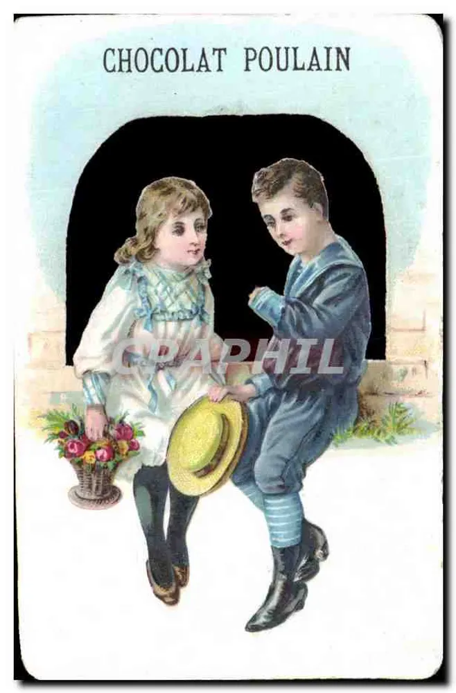 Kinder spielen — Chocolat Poulain — Verlag nicht sichtbar - Vorderseite