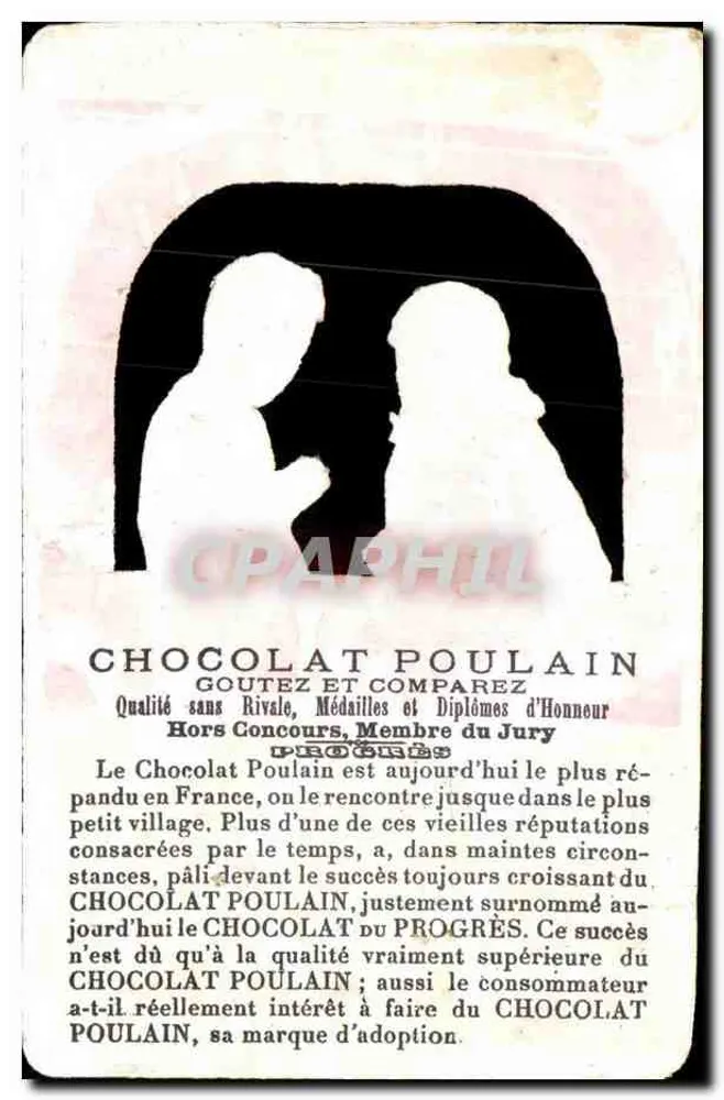 Kinder spielen — Chocolat Poulain — Verlag nicht sichtbar - Rückseite