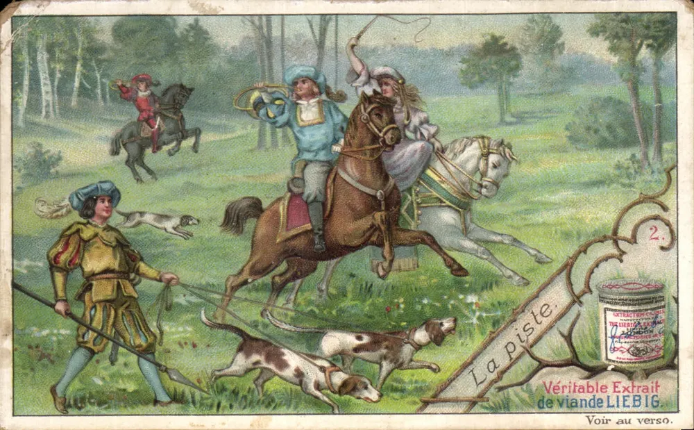 Jagd zu Pferde — Die Spur — Liebig Company, n°2 - Vorderseite