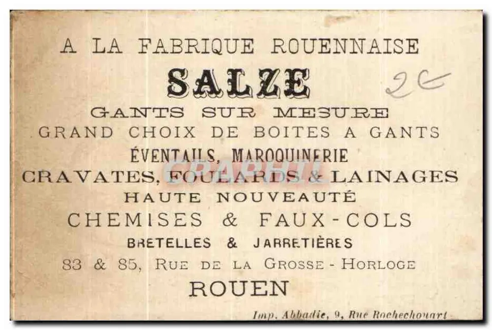 Kind in Kostüm — Salze, 83 und 85, Rue de la Grosse-Horloge, Rouen - Rückseite