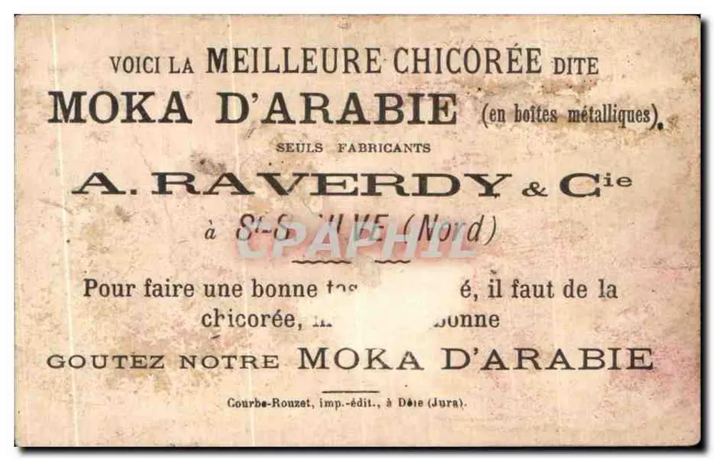 Mann unter Regenschirm — Warten — Raverdy & Cie, n°308 - Rückseite