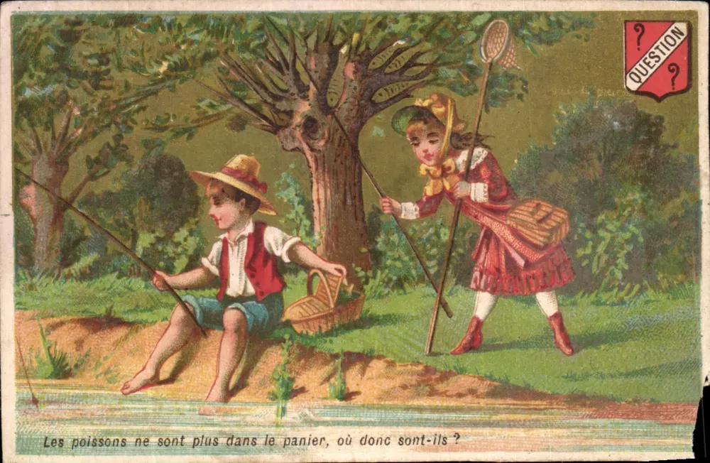 Kinder fischen — Frage — Verlag: Frage ? - Vorderseite