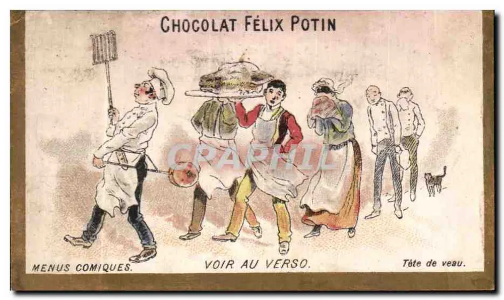 Schokolade Félix Potin — Humorvolle Menüs — Verlag nicht sichtbar - Vorderseite