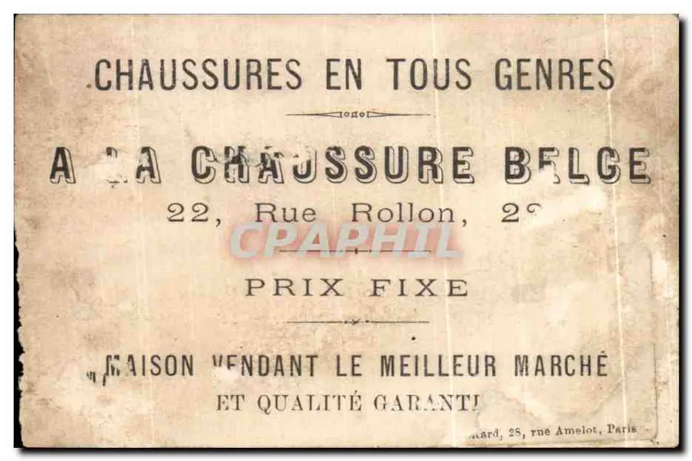 Marmitons de l'Ogre Bouf-Bouf — Le Petit Poucet — Uth H. Ricord, Paris, Déposé - Rückseite